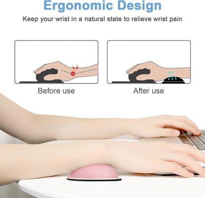 Dapesuom Enlarge Keyboard Wrist Rest, Cute Memory Foam Keyboard Wrist Cushion for Computer Desk Mats Support, Typing Pain Relief Ergonomic Mouse Pad Rests with Non-Slip Base for Gaming, Laptop, Purple
