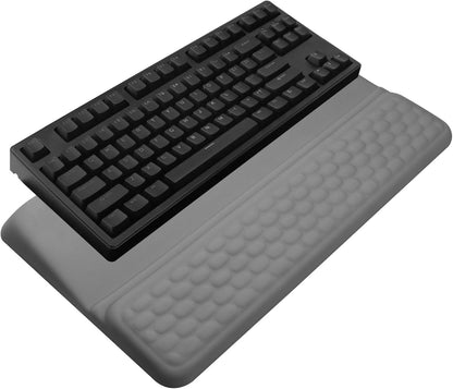 Computer Keyboard Stand with Wrist Rest, Ergonomic Tilted Keyboard Holder - Keyboard Riser with Wrist Pad - Keyboard Tray Support for Office Home - Black
