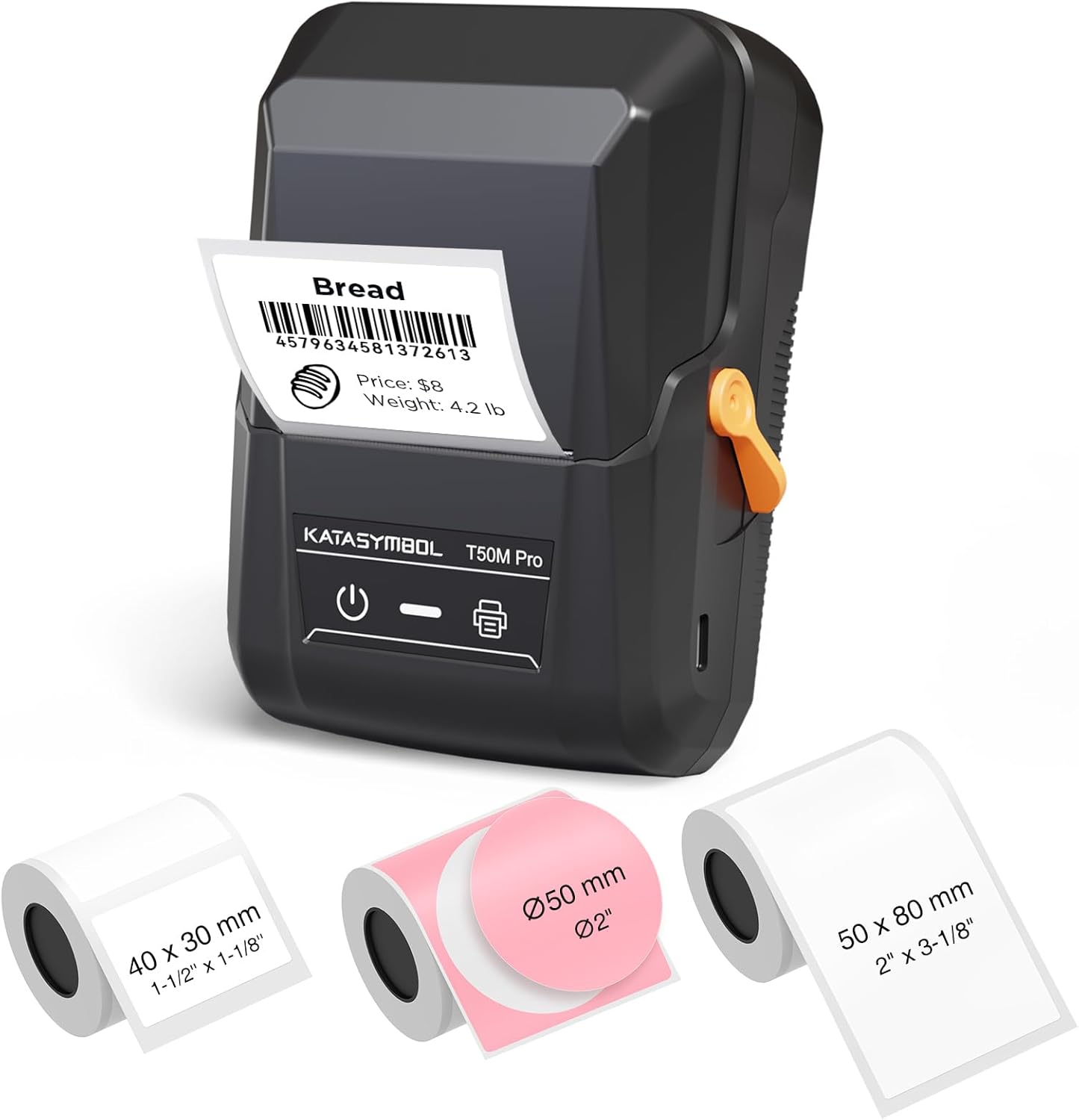 SUPVAN T50M Pro Bluetooth Label Maker Machine with 3 Tapes, Wide Waterproof Label, Versatile App with 30+ Fonts and 660+ Icons, Inkless Labeler for Home, Kitchen, School, Office Organization, Set 1