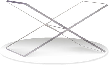 Large Clear Acrylic Book Stand - Perfect for Displaying Open Books on Your Coffee Table - Ideal for Bibles, Cook Book, Guest Books, Magazines, with a Lucite Paperweight(Marble Pattern)