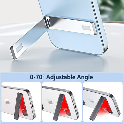 Kinizuxi Cell Phone Kickstand,Vertical and Horizontal Aluminum Phone Stand for Desk, Adjustable Phone Holder Stand for Desk Compatible with iPhone 14/13/12 Samsung Huawei All Smartphones-Silver