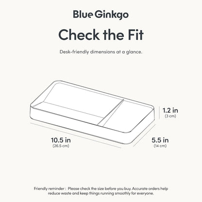 BLUE GINKGO Desk Holder – Korean-Made Office Organizer for Pencils, Pens, Notes, and Desk Supplies (White)