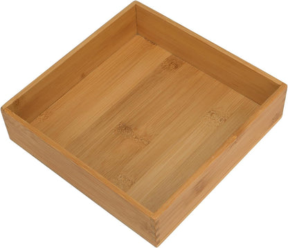 Bamboo Drawer Organizer - Kitchen Drawer Utensil Organizer Office Supplies Desk Organizer Makeup Silverware Tray Flatware Organization 12"*4"*2"