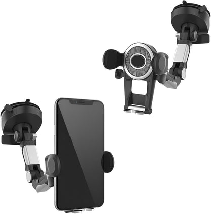 Foldable Phone Stand for Desk | Six Position Adjustable Folding Bracket for Cell Phone | Black Cellphone Holder for Desk & Smartphone Stand | Cellphone & Accessories for Men & Women