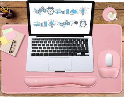 Memory Foam Set Wrist Rest Pad & Mouse Wrist Rest Support,Ergonomic Design for Office,Home,Laptop,Desktop Computer,Gaming Keyboard - Pink