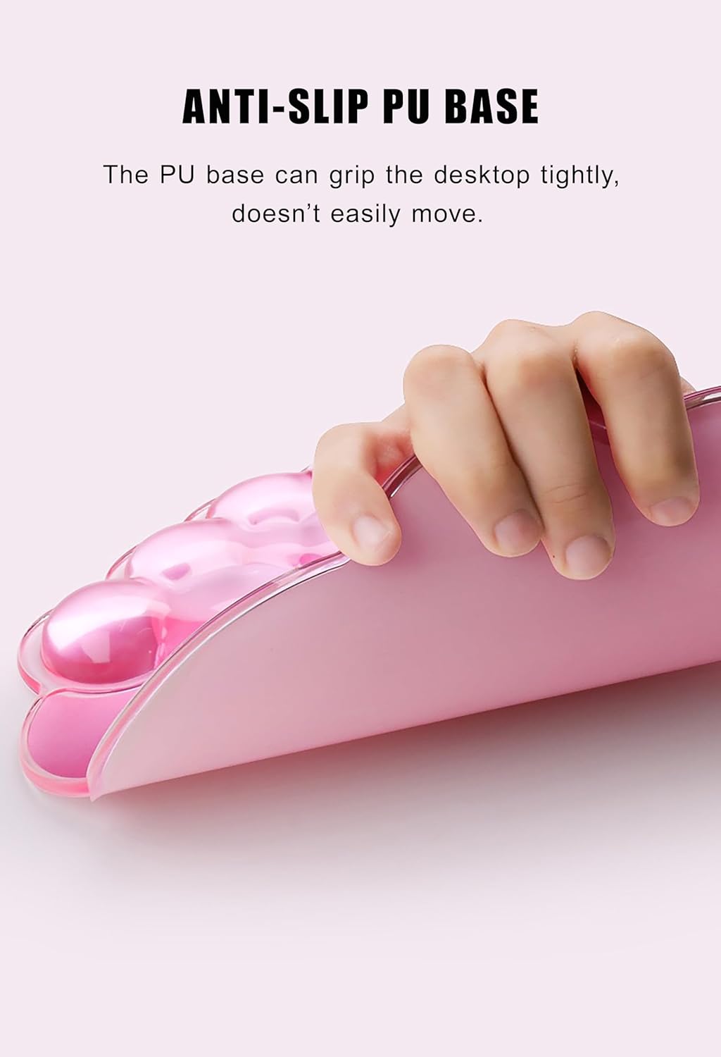 Mouse Pad with Wrist Rest, Soft Cloud Gel Keyboard Mouse Pad Set with Hand Wrist Support, Cute Non Slip Office Desk Accessories for Comfort/Pain Relief/PC Gaming/Computer/Laptop, (Clear Cloud)