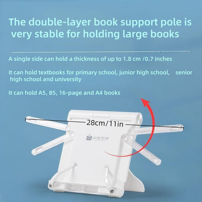 Travel Mini Book Holders for Reading Hands Free - Portable and Adjustable Book Stand for Reading, Two-in-one (Book + Tablet Stand) - Essential for Students/Professionals/Reading Enthusiasts