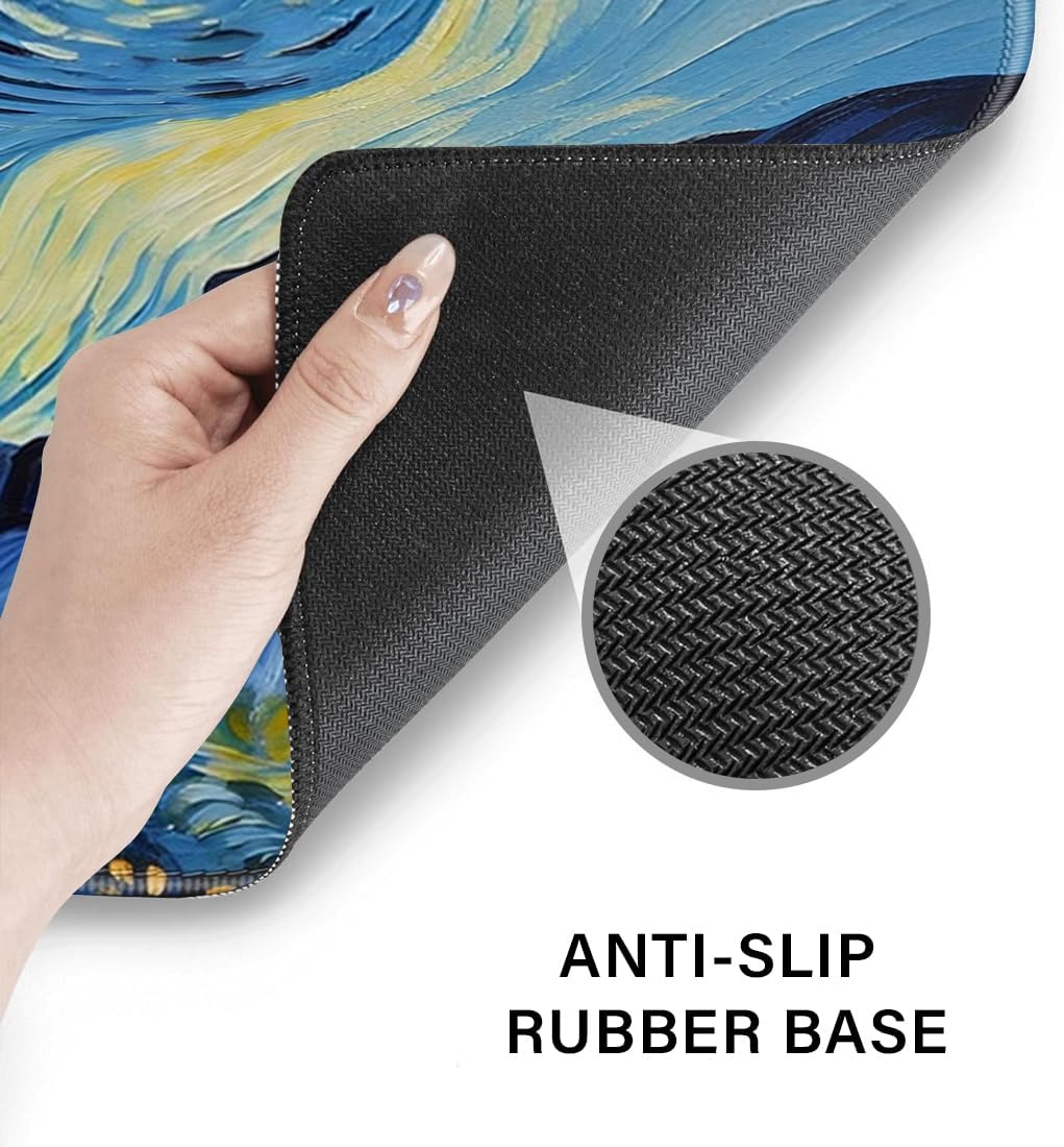 Desk Pad and Keyboard Wrist Rest, Large Mouse Pad + Keyboard Pad+Mouse Wrist Support, Non-Slip Desk Mat Protector for Office, Home 31.5×11.8 Inches Anime Dragon