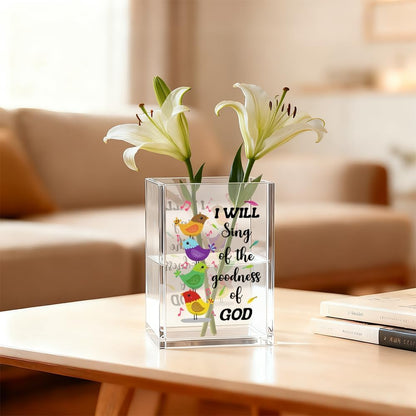 Just Breathe Acrylic Cosmetic Organizer Pen Holder, Anxiety Relaxing Acrylic Desk Holder Cup for Pen Pencil, Dandelion Desk Organizer, Mental Health Office Gifts for Coworker Leader Friend