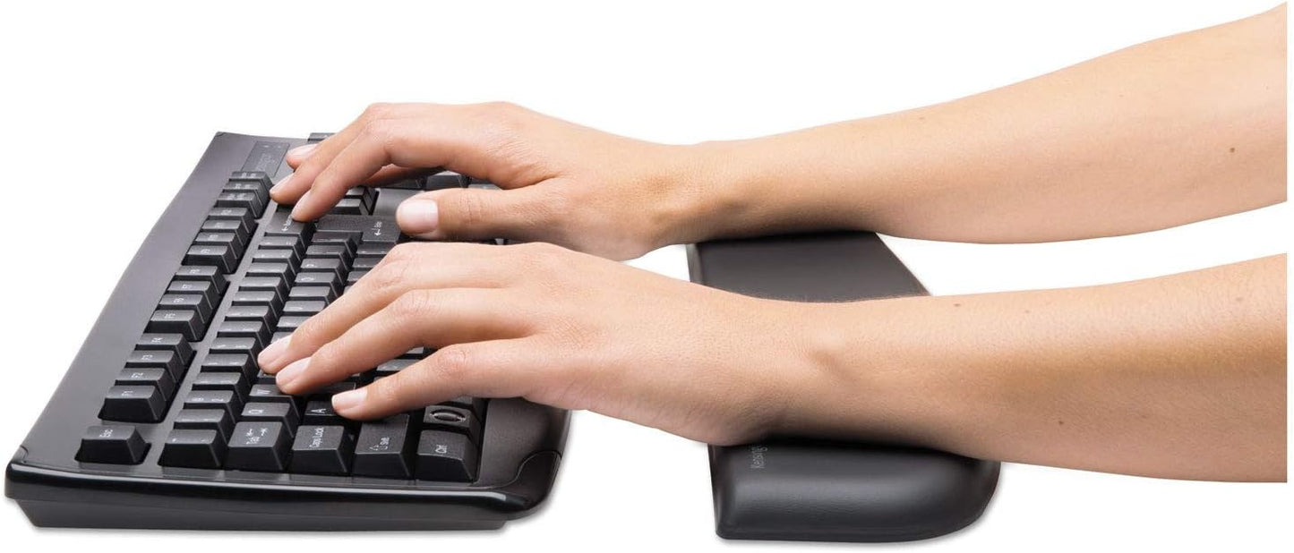 Kensington ErgoSoft Wrist Rest for Slim, Compact Keyboards, Black (K52801WW), 3.9 x 0.4 x 11.1 inches