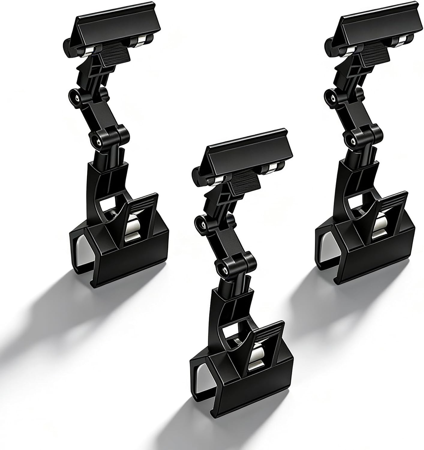 3pcs Sign Clips Clip Holder Sign Holder Clip Paper Holder for Table Top Clip On Sign for Paper Holder Computer Monitor Handy Artist Supplies Holder(Black)