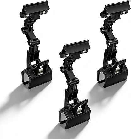 3pcs Sign Clips Clip Holder Sign Holder Clip Paper Holder for Table Top Clip On Sign for Paper Holder Computer Monitor Handy Artist Supplies Holder(Black)