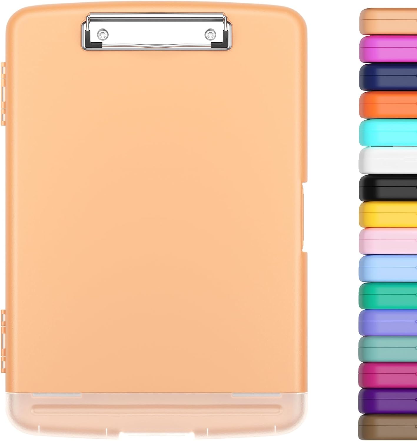 Hongri Clipboard with Storage with Pen Holder, Folder Nursing Clip Board 8.5 x 11 Foilo-Side Opening, High Capacity, Light Weight for Teachers, Classroom. Size 14 x 9.6 x 1.2 in(Pink)