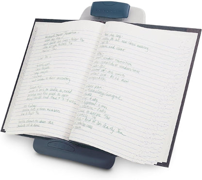 Kensington Insight Adjustable Book Copyholder, 50 Sheet Capacity, Metal, Midnight Blue/gray