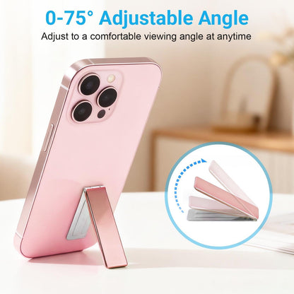 Cell Phone Kickstand 2Packs,Ultra-Thin Vertical and Horizontal Phone Stand for Desk,Adjustable Phone Holder Stand for Desk Compatible with iPhone,Samsung,Smartphones and More(Rose)