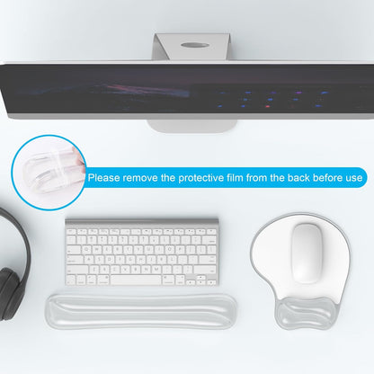 Gel Mouse pad & Keyboard Wrist Rest Set, Ergonomic Keyboard and Mousepad with Wrist Support, Keyboards Wrist Rest, Computer Keyboards Pad, Cooling Gel Blue
