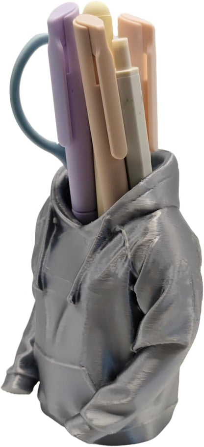 TIME&TRAVE Unique Sweatshirt Pen Holder for Desk, Creative Pencil Holder Desk Organizers, Office Supplies Decorations Idea Gift for Men Women Kids(Yellow)