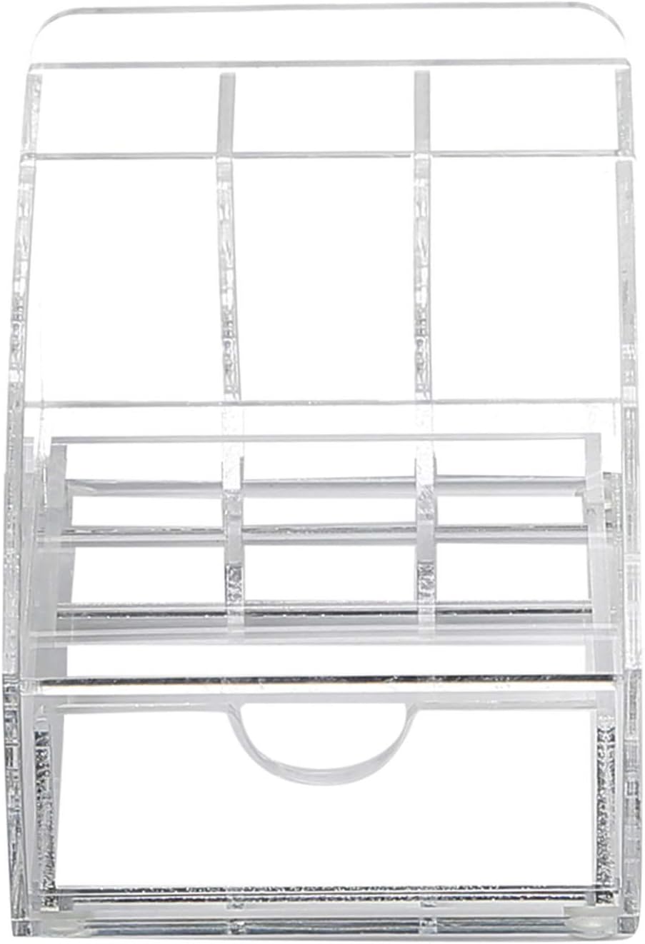 Ikee Design Acrylic Premium Desktop Office Supplies Organizer with Post It Note Pad Holder, Mail Storage and 3 Pencil Slots Pencil Holder, Office Supplies, 3 7/8 W x 5 7/8 D x 3 1/2 H in