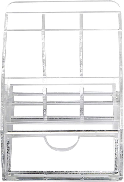 Ikee Design Acrylic Premium Desktop Office Supplies Organizer with Post It Note Pad Holder, Mail Storage and 3 Pencil Slots Pencil Holder, Office Supplies, 3 7/8 W x 5 7/8 D x 3 1/2 H in