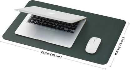 Cork Desk Mat - Dual-Sided Desk Pad for Office and Home - Desk Organization and Accessories - Ideal for Large Mouse Pad and Desk Mats on Top of Desks(Dark Green,90cmx 43cm)