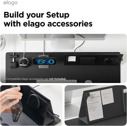 elago Smart Magnetic Desk Mat Compatible with All Magnetic Products -Paper Protector, Mouse Pad, Laptop, Non-Slip Top, Premium Waterproof Writing Pad for Office and Home (Stone [Large]
