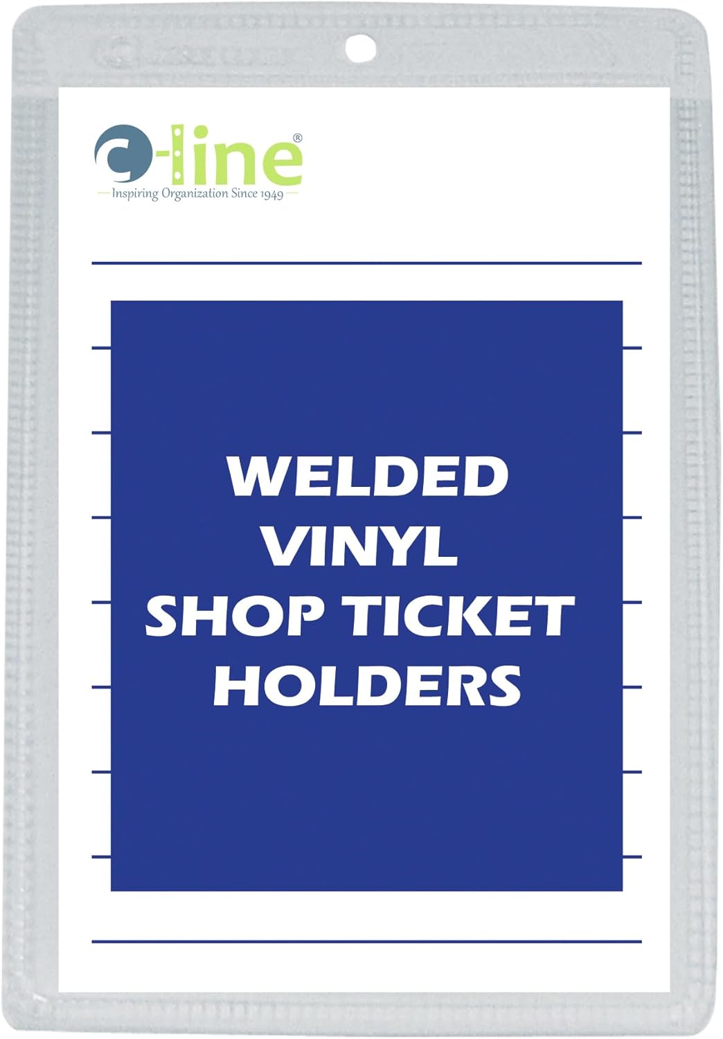 C-Line Vinyl Shop Ticket Holders, Both Sides Clear, 8.5 x 11 Inches, 50 per Box (80911)