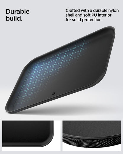 Spigen Modern Valet Tray Premium PU Storage Stylish Organizer Designed for Entryway Bedside Nightstand Desk for Key, Wallet, Watch, Phone, Jewelry, and Everyday Carry Accessories - Black (Sectional)