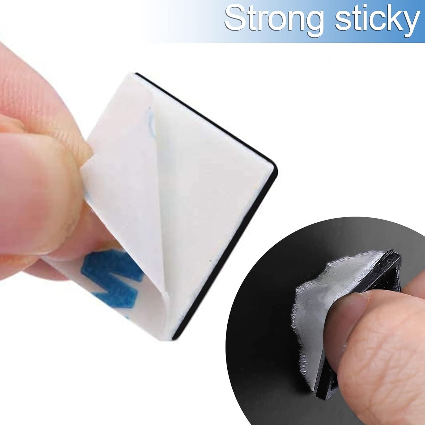 100 PCS 1" Adhesive Cable Tie Mounts – Strong Sticky Back Nylon Wire Holders for Cable Management in Home, Office, Car & Christmas Lights (BLACK-100)