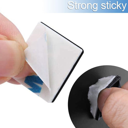 100 PCS 1" Adhesive Cable Tie Mounts – Strong Sticky Back Nylon Wire Holders for Cable Management in Home, Office, Car & Christmas Lights (BLACK-100)