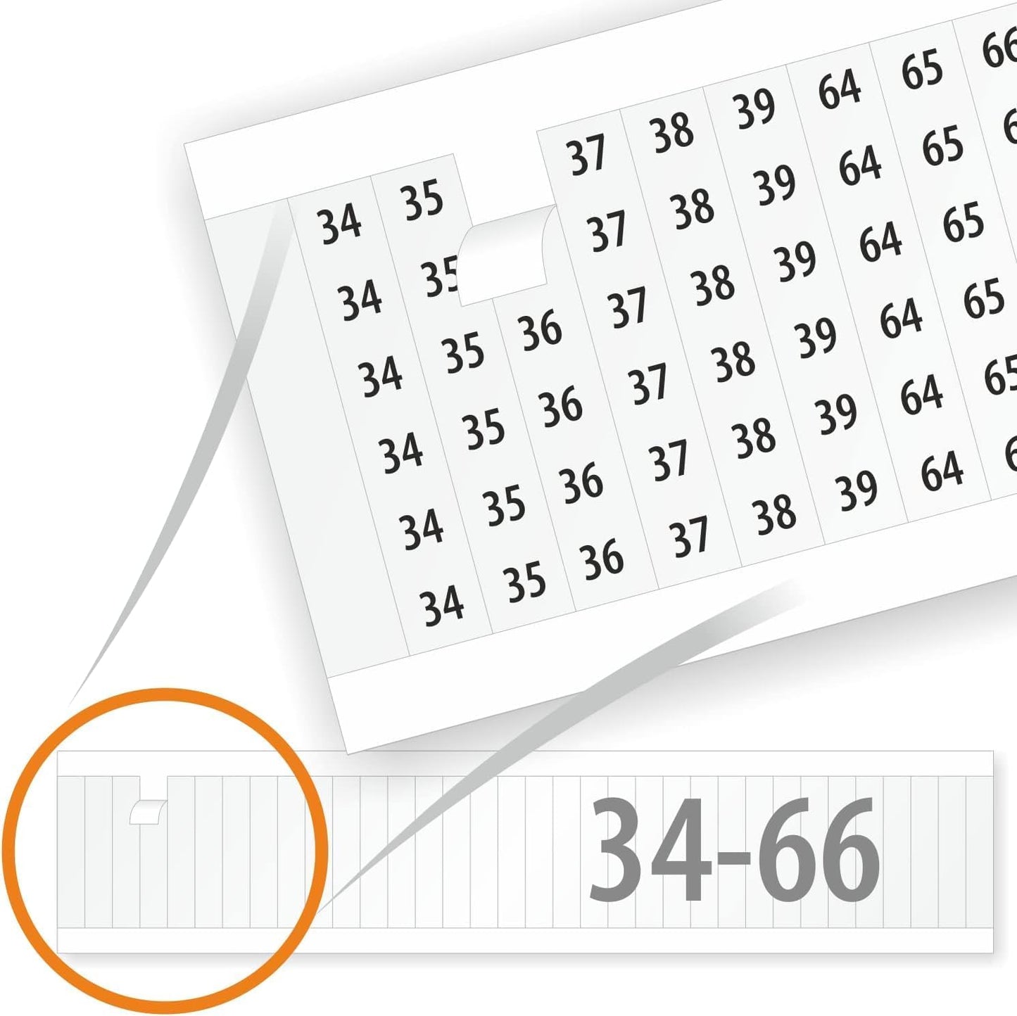 SmartSign Wire Marker Cards 1-33 Electrical Stickers Labels | 1.5" x 0.25" Vinyl Cloth, Pack of 10 Cards, Made in USA