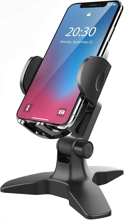 APPS2Car Heavy Duty Phone Stand - Adjustable Desktop Holder for Video Calls, Compatible with 4.7-6.8" Smartphones & Thick Cases, Perfect for Home Office