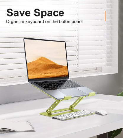 Aoviho Adjustable Laptop Stand for Desk,Portable Laptop Stand Holder and Riser,Foldable Aluminum Notebook Computer Stands for MacBook Air Pro HP Lenovo Dell Samsung Chromebook, 10-15.6 inch, Purple
