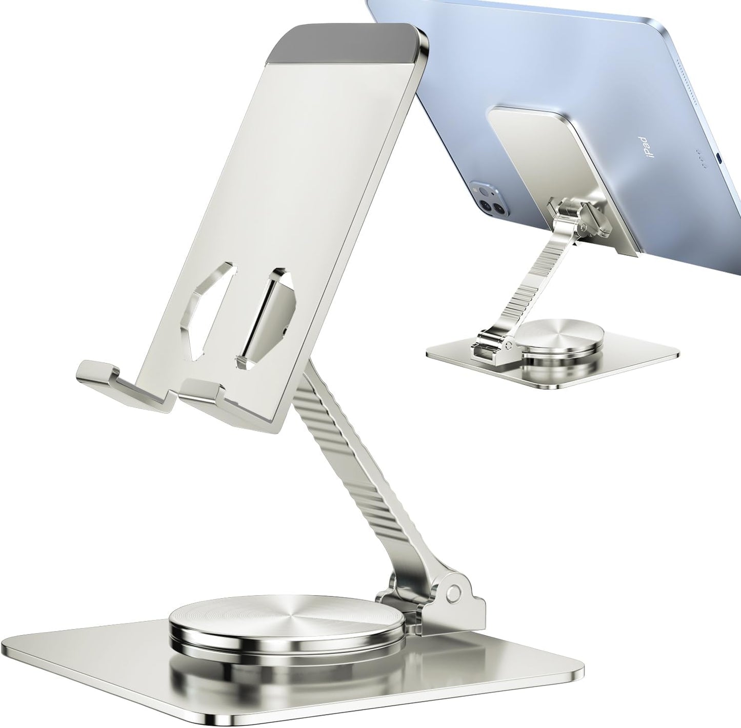 360 Rotatable Foldable Phone Stand for Desk,Fully Adjustable Desktop Phone Holder Cradle Dock Compatible with iPhone 17 16 15 14 13 12 11 Pro Max,Tablets,All Phones(Pink)