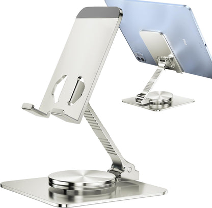 360 Rotatable Foldable Phone Stand for Desk,Fully Adjustable Desktop Phone Holder Cradle Dock Compatible with iPhone 17 16 15 14 13 12 11 Pro Max,Tablets,All Phones(Pink)