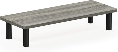 Furinno Turn-N-Tube Corner Monitor Riser Stand with Stainless Steel Tubes, Americano
