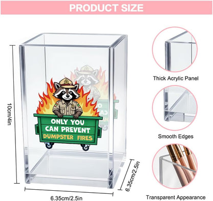 Everything is Figureoutable Acrylic Cosmetic Pencil Pen Holder Cup, Emotional Dumpster Fire Pencil Pen Holder Cup, Therapy Gifts, Mental Health Gifts for Women Colleague Boss Teacher