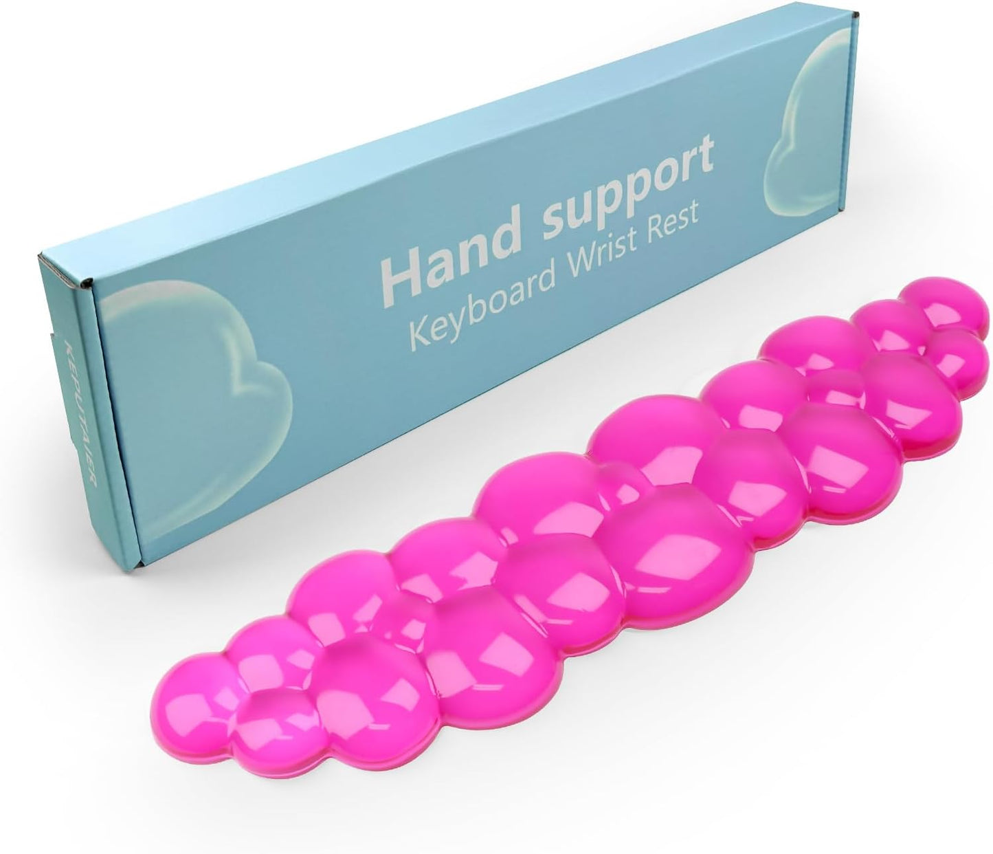 Gel Cloud Keyboard and Mouse Wrist Rest, Cute Wrist Support and Arm Support Keyboard Rest for Keyboard and Mouse Typing Pain Relief，Suitable for Office/Computer/Laptop/Gaming (Pink)