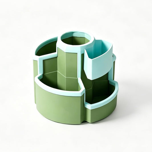 Pencil Pen Holder Desk Organizers Green Desktop Storage Stationery Supplies, Cute Cup Pot for Office, School, Art Supply