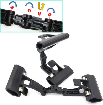 Adjustable, Foldable, and Twistable Copy Holder Clip - Easel Accessory – Double Head Painting Clip – Easel Accessory, Pack of 2 (Black)