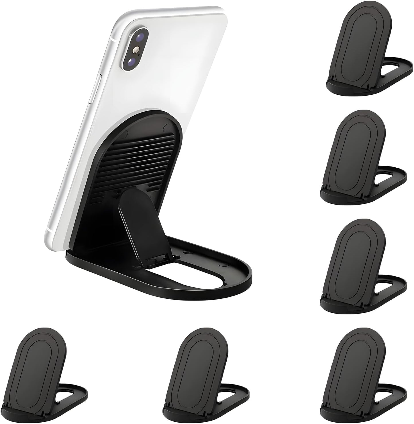 [3-Pack] Cell Phone Stand for Desk, Portable Foldable iPhone Stand Holder Stand, Adjustable Multi-Angle Desktop Cradle for New iPhone 17 16 15 14 Pro Max, Tablet, Travel Airplane Essentials, FaceTime
