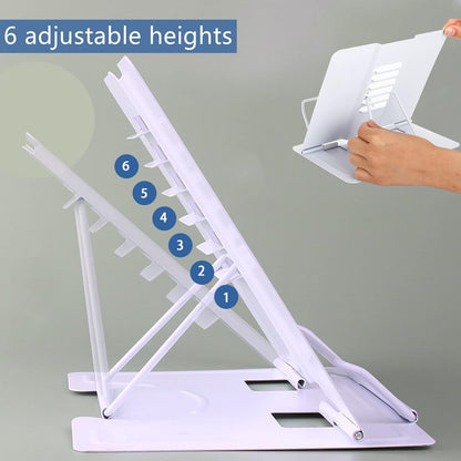 Dicunoy Set of 2 Metal Desk Book Stand, Adjustable Reading Rest Book Holder, Sturdy Bookstands for Recipes, Textbooks, Tablet, Music Books, Cookbook, Recipe, iPad, Magazine, Menu
