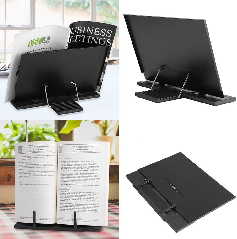 Barelove Document Holder Paper Stand with 7 Adjustable Positions, Grey Paper Holder Stand for Desk When Typing for Reading A4 Letter, Books, Music Sheet, Receipts, Textbooks