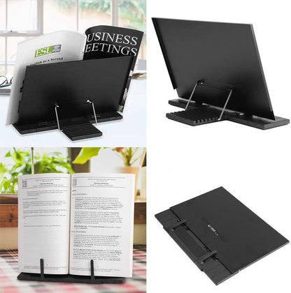 Barelove Document Holder Paper Stand with 7 Adjustable Positions, Grey Paper Holder Stand for Desk When Typing for Reading A4 Letter, Books, Music Sheet, Receipts, Textbooks
