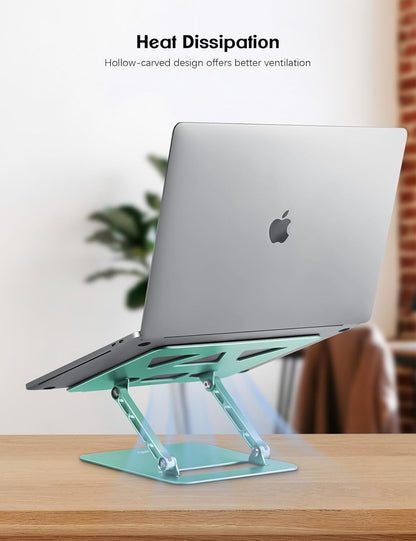 Aoviho Adjustable Laptop Stand for Desk,Portable Laptop Stand Holder and Riser,Foldable Aluminum Notebook Computer Stands for MacBook Air Pro HP Lenovo Dell Samsung Chromebook, 10-15.6 inch, Purple