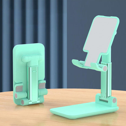 Cell Phone Stand, Fully Adjustable Foldable Desktop Phones Holder with Silicon Pad for Desk Fully Phones Holder Compatible with All Mobile Phones (White)