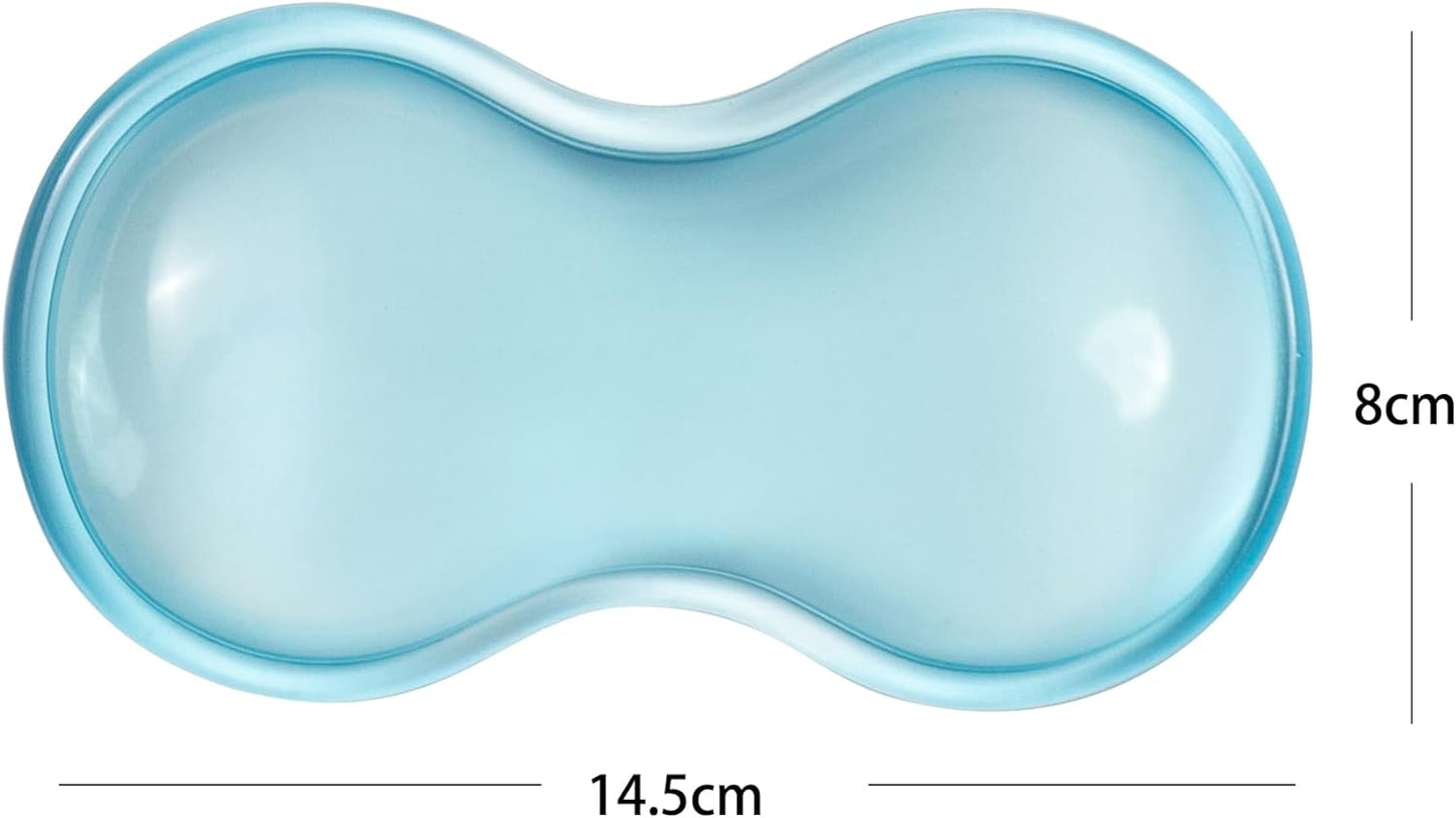 Clear Gel Wrist Rest for Keyboard and Mouse, Green Silicone Mouse Wrist Rest Set, Cute Ergonomic Wrist Rest for Keyboard 60%/75%(Green)