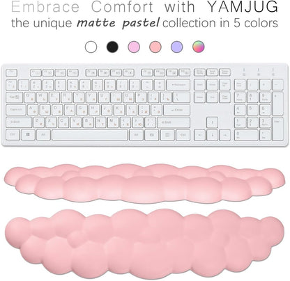 Cloud Wrist Rest Keyboard Palm Rest with Non-Slip Base for Computer Gaming Wrist Rest, YAMJUG Cloud Arm Rest Keyboard Wrist Pad Rainbow