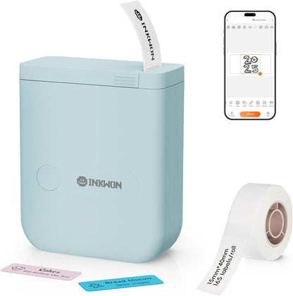 D110 Label Maker Machine with Tape, Bluetooth Mini Label Maker with Various Templates, Wireless Portable Small Label Printer for Home, Office, Schoo, Pink
