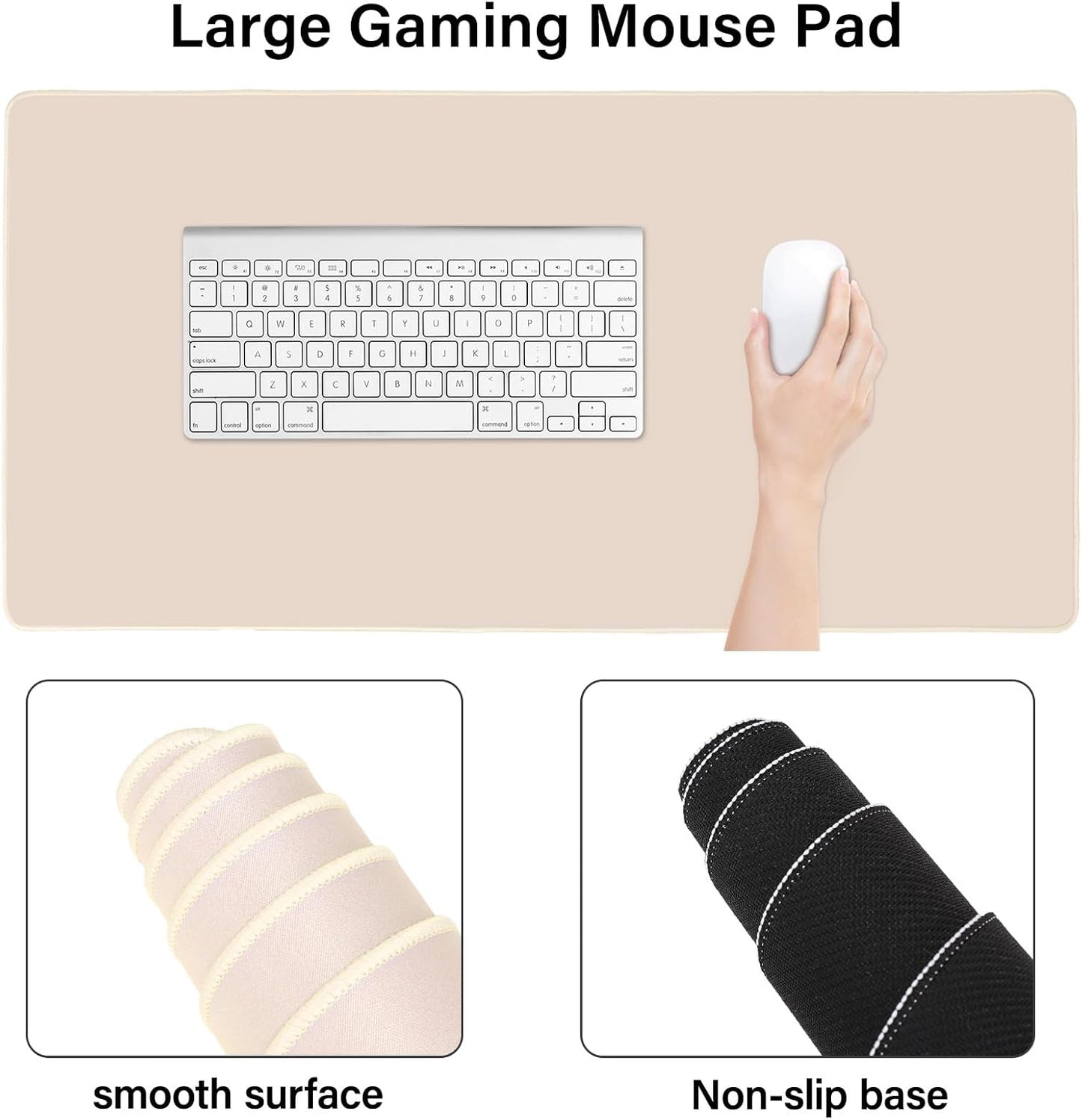 MOSISO Keyboard Mouse Pad Set, Large Gaming Mouse Pad&Rectangular Keyboard Wrist Rest&Mousepad with Wrist Rest&Coaster, Ergonomic Non-Slip&Easy Typing Pad with Curved Silicone Lining, Antique Green