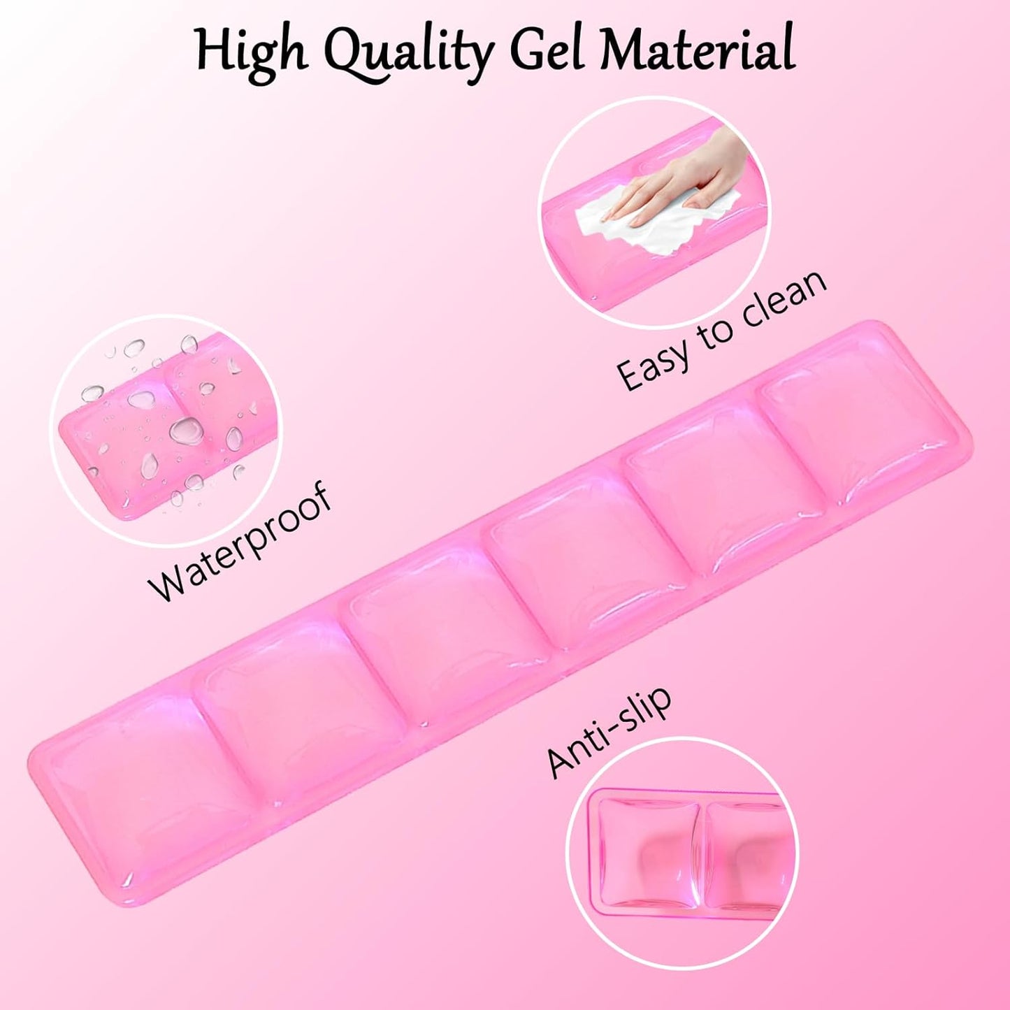 Gel Wrist Rest for Keyboard and Mouse Square Blue Plaid Clear Keyboard Wrist Rest Transparent Ergonomic Cute Checkered Mouse Wrist Pad Silicone Non-Slip Support for Computer Laptop Gaming Home Office